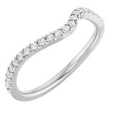 Platinum 1/5 CTW Natural Diamond French-Set Matching Band