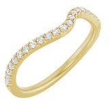 14K Yellow 1/5 CTW Natural Diamond French-Set Matching Band