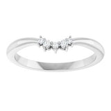 14K White .05 CTW Natural Diamond Matching Band