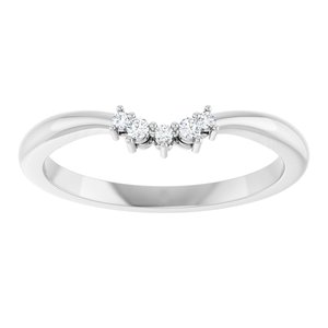 14K White .05 CTW Natural Diamond Matching Band