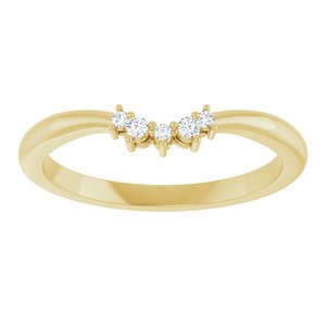 14K Yellow .05 CTW Natural Diamond Matching Band
