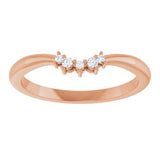 14K Rose .05 CTW Natural Diamond Matching Band