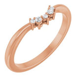 14K Rose .05 CTW Natural Diamond Matching Band