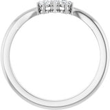 14K White .05 CTW Natural Diamond Matching Band