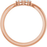 14K Rose .05 CTW Natural Diamond Matching Band