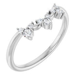 Platinum 1/6 CTW Natural Diamond Contour Band