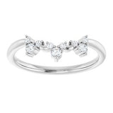 Platinum 1/6 CTW Natural Diamond Contour Band