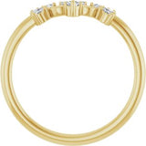 14K Yellow 1/6 CTW Natural Diamond Contour Band
