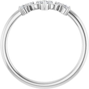 Platinum 1/6 CTW Natural Diamond Contour Band