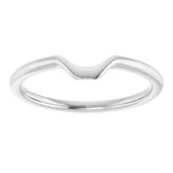 14K White Matching Band with Bead Blast Finish