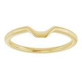 14K Yellow Matching Band with Bead Blast Finish