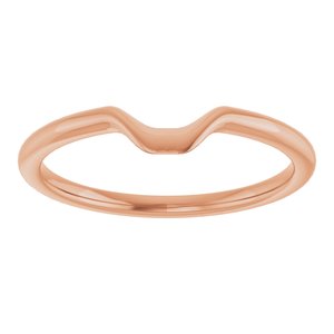 14K Rose Matching Band with Bead Blast Finish