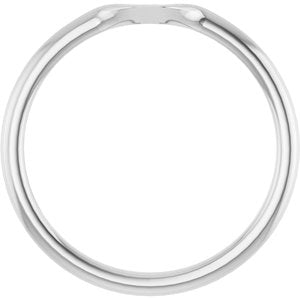 14K White Matching Band with Bead Blast Finish