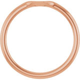 14K Rose Matching Band with Bead Blast Finish