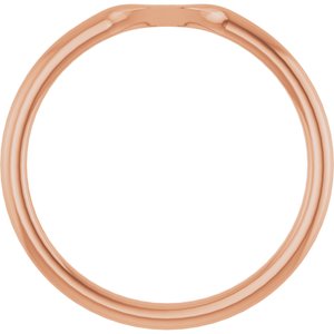 14K Rose Matching Band with Bead Blast Finish