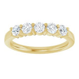 14K Yellow 5/8 CTW Natural Diamond Anniversary Band