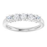 Platinum 5/8 CTW Natural Diamond Anniversary Band