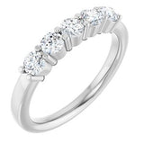 Platinum 5/8 CTW Natural Diamond Anniversary Band