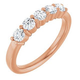 14K Rose 5/8 CTW Natural Diamond Anniversary Band