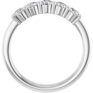 Platinum 5/8 CTW Natural Diamond Anniversary Band