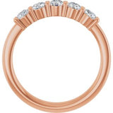 14K Rose 5/8 CTW Natural Diamond Anniversary Band