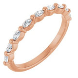 14K Rose 1/4 CTW Natural Diamond Anniversary Band