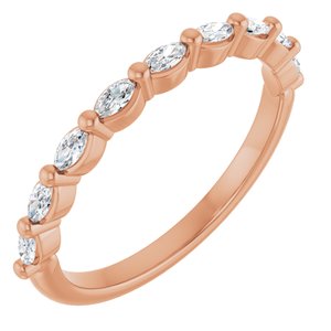 14K Rose 1/4 CTW Natural Diamond Anniversary Band