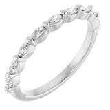 Platinum 1/4 CTW Natural Diamond Anniversary Band