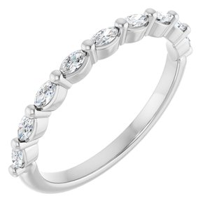 Platinum 1/4 CTW Natural Diamond Anniversary Band