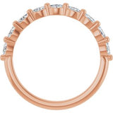 14K Rose 1/4 CTW Natural Diamond Anniversary Band