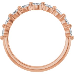 14K Rose 1/4 CTW Natural Diamond Anniversary Band