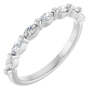 Platinum 1/3 CTW Natural Diamond Anniversary Band