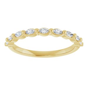 14K Yellow 1/4 CTW Natural Diamond Anniversary Band