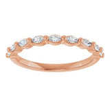 14K Rose 1/4 CTW Natural Diamond Anniversary Band