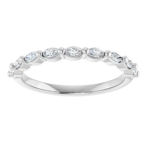 Platinum 1/4 CTW Natural Diamond Anniversary Band