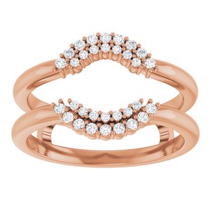 14K Rose 1/6 CTW Natural Diamond Ring Guard