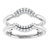 Platinum 1/6 CTW Natural Diamond Ring Guard