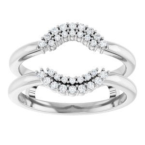 Platinum 1/6 CTW Natural Diamond Ring Guard