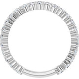Platinum 3/4 CTW Natural Diamond Anniversary Band