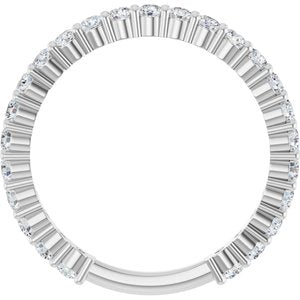 Platinum 3/4 CTW Natural Diamond Anniversary Band