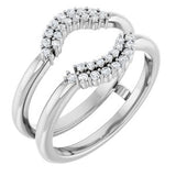 Platinum 1/6 CTW Natural Diamond Ring Guard