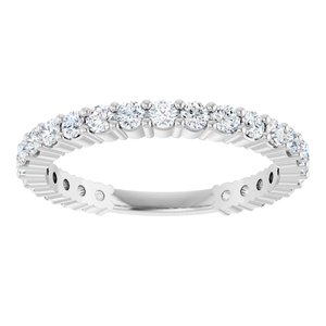 Platinum 3/4 CTW Natural Diamond Anniversary Band