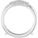 Platinum 1/6 CTW Natural Diamond Ring Guard