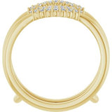14K Yellow 1/6 CTW Natural Diamond Ring Guard
