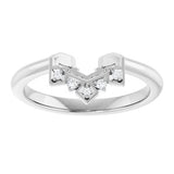 14K White .03 CTW Natural Diamond Matching Band