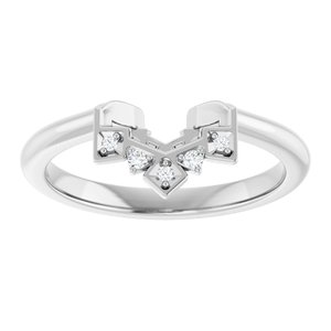 14K White .03 CTW Natural Diamond Matching Band