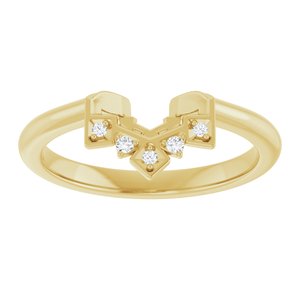 14K Yellow .03 CTW Natural Diamond Matching Band