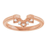 14K Rose .03 CTW Natural Diamond Matching Band