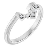 14K White .03 CTW Natural Diamond Matching Band