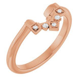 14K Rose .03 CTW Natural Diamond Matching Band